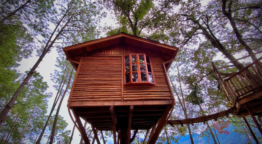 Cabañas Colgantes en México, un hospedaje de altura.